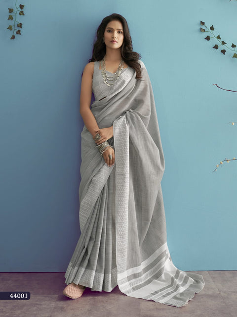 Grey Sequins Indian saree with blouse in USA, Perfect for Indian Daily wear, partywear sequins saree