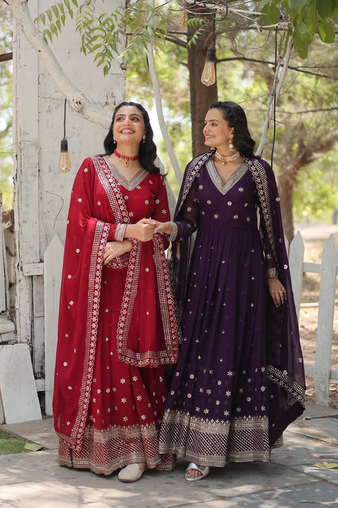 Maroon wedding, Festival Our Anarkali Suits Will Make You The Epitome of Grace and Charm For Woman