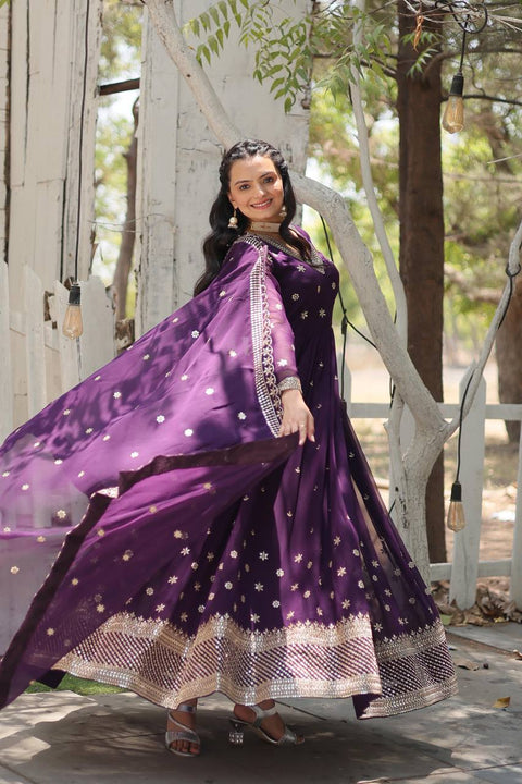 Purple wedding, Festival Our Anarkali Suits Will Make You The Epitome of Grace and Charm For Woman