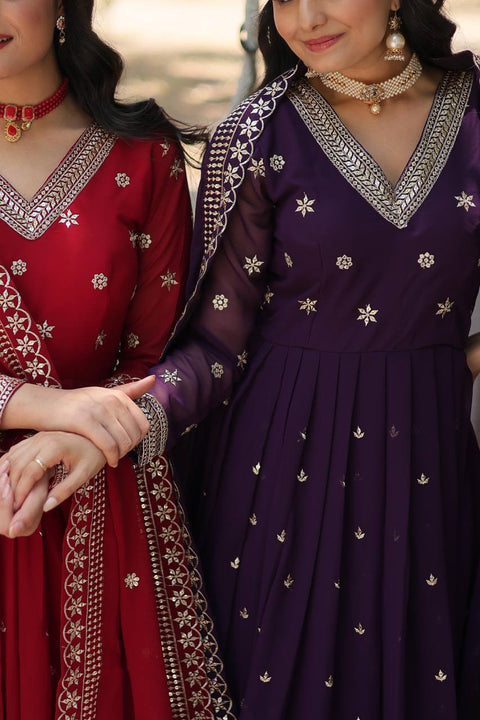 Purple wedding, Festival Our Anarkali Suits Will Make You The Epitome of Grace and Charm For Woman