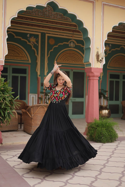 Black Navratri Collections Gown For Woman In USA