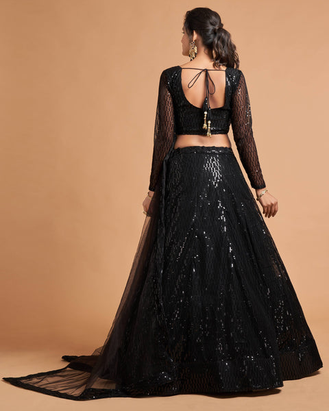 Glorious Black fancy lehenga Choli for women with Dupatta in USA