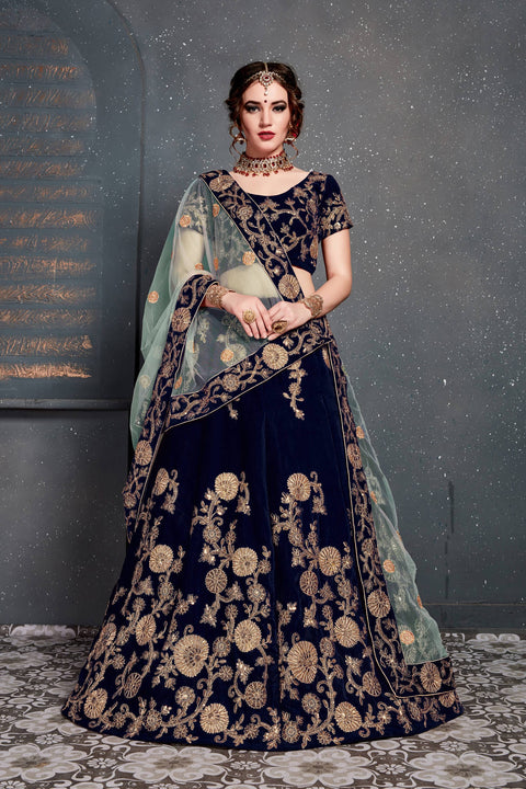 Glorious Blue lehenga choli dupatta For Women And Girls in USA