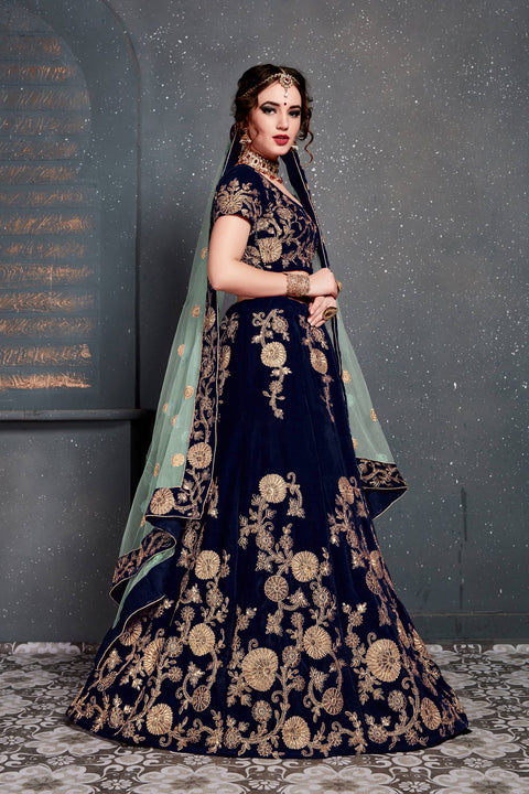 Glorious Blue lehenga choli dupatta For Women And Girls in USA