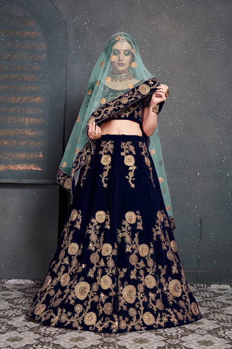 Glorious Blue lehenga choli dupatta For Women And Girls in USA