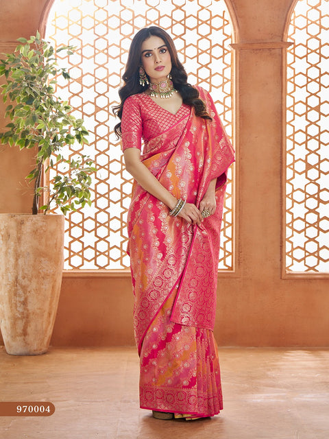 Red Banarasi Silk Saree, USA, Perfect for Indian wedding partywear sequins saree