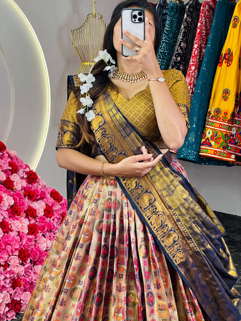 Pretty in Multicolor  this lehenga is a grand choice to level up and shine this wedding season.