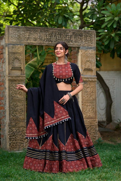 Vibrant  Black lehenga Choli for women in USA