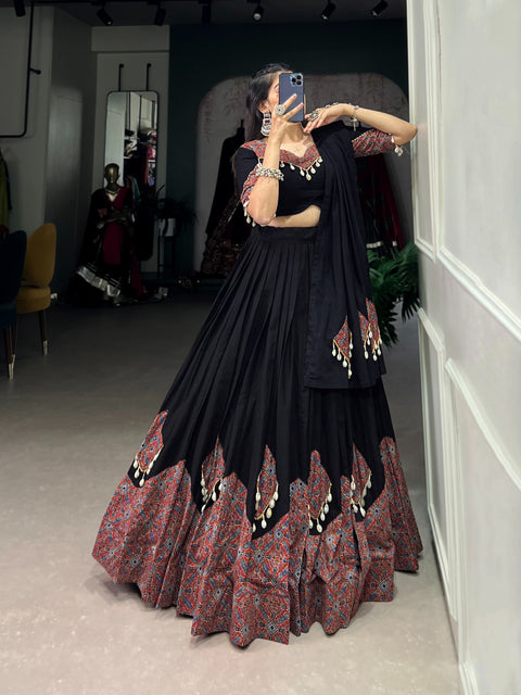 Embellished Black lehenga Choli for women in USA