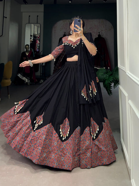 Embellished Black lehenga Choli for women in USA