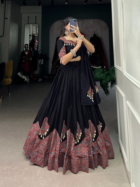 Embellished Black lehenga Choli for women in USA