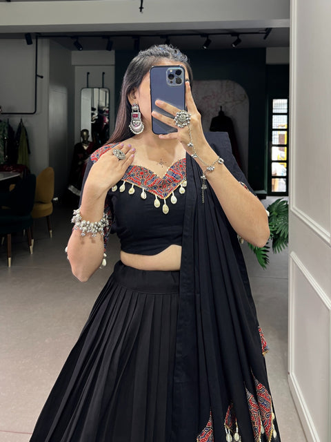 Embellished Black lehenga Choli for women in USA