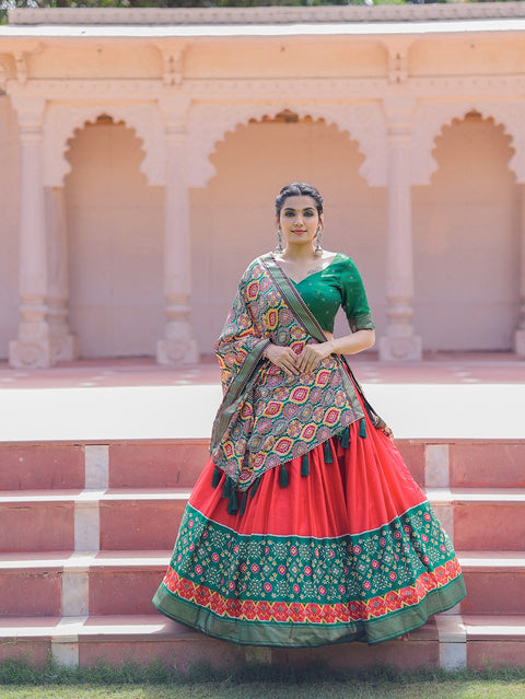 Embellished Red lehenga Choli for women in USA