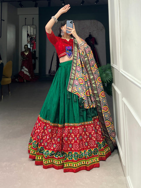 Green There sense of magic in Navratri with this lehenga for women