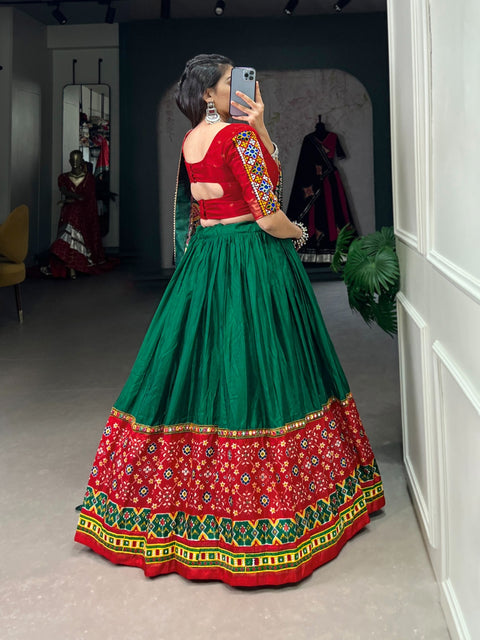 Green There sense of magic in Navratri with this lehenga for women