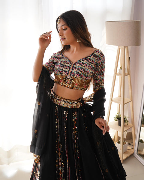 Graceful Black lehenga Choli for women in USA