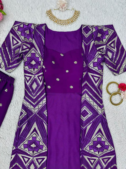 Exclusive Purple Sharara suits for women in USA