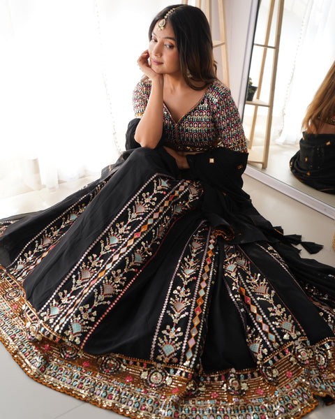 Graceful Black lehenga Choli for women in USA