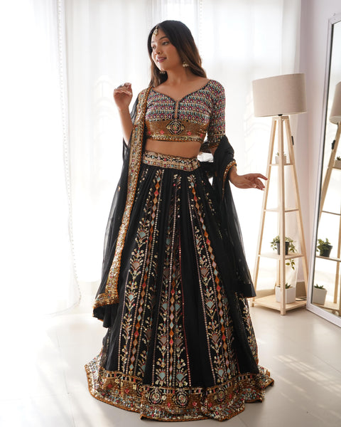 Graceful Black lehenga Choli for women in USA