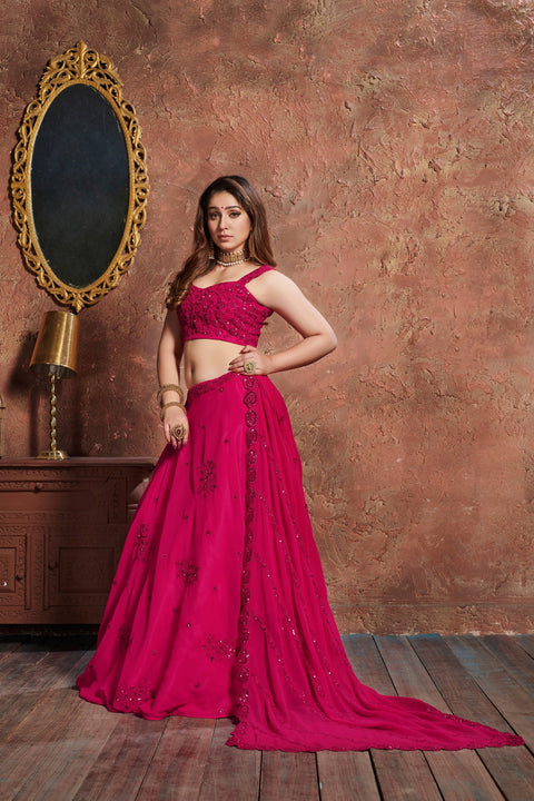 Stunning Pink lehenga choli dupatta For Women And Girls in USA