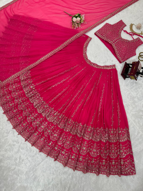 Embroidered Gergotte lehenga Choli for women in USA