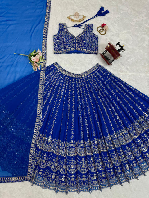 Embroidered Gergotte lehenga Choli for women in USA