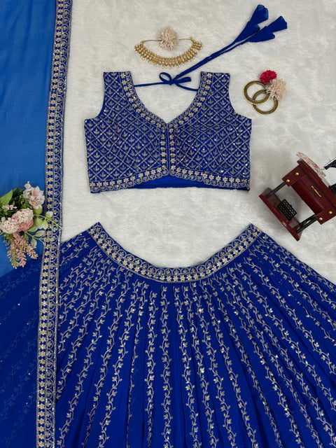 Embroidered Gergotte lehenga Choli for women in USA