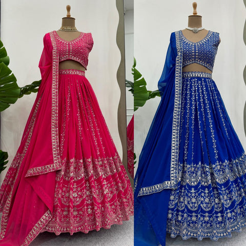 Embroidered Gergotte lehenga Choli for women in USA