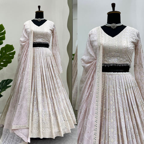 Stylish White lehenga Choli for women in USA