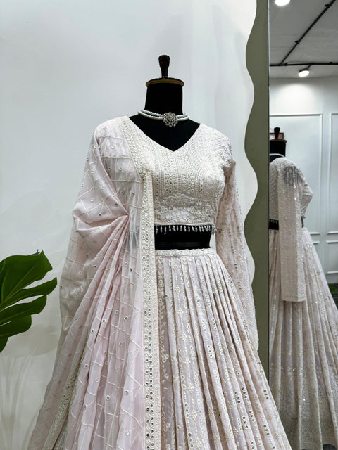 Stylish White lehenga Choli for women in USA