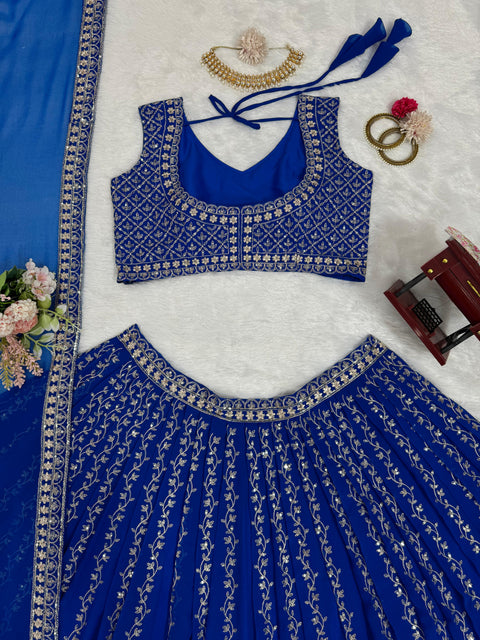 Embroidered Gergotte lehenga Choli for women in USA