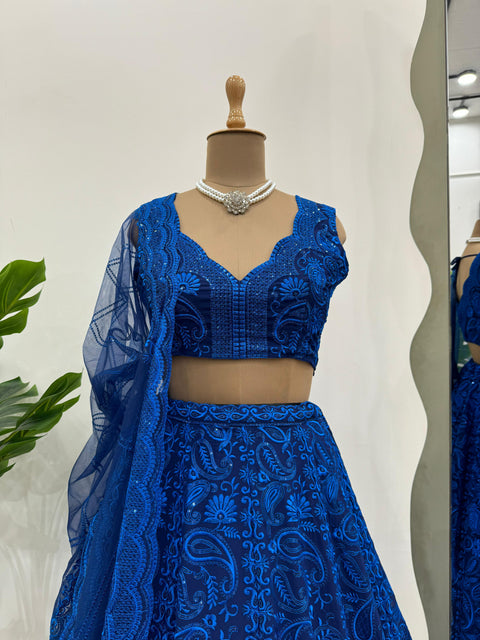 Traditional Navy Blue lehenga Choli for women in USA