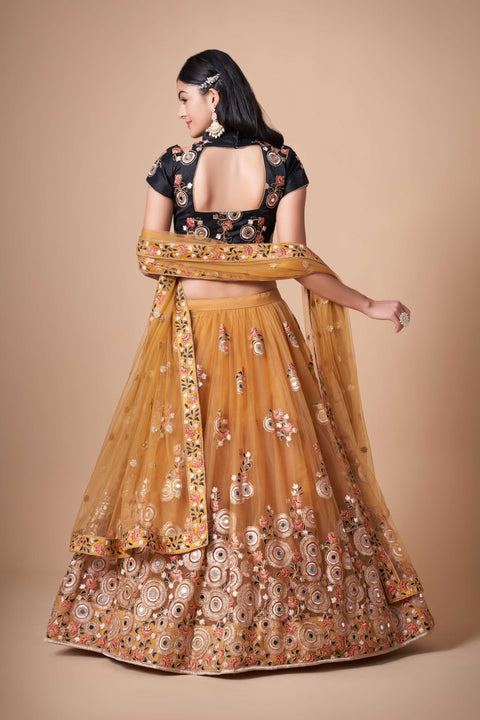 Beautiful Yellow fancy lehenga Choli for women with Dupatta in USA