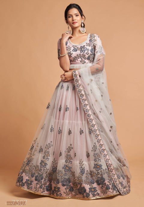 Radiant Grey fancy lehenga Choli for women with Dupatta in USA