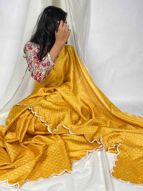 Yellow Nothing can beat this vibrant multitude saree look for your conventional day for women