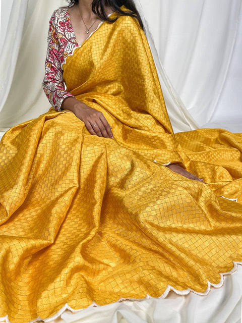 Yellow Nothing can beat this vibrant multitude saree look for your conventional day for women