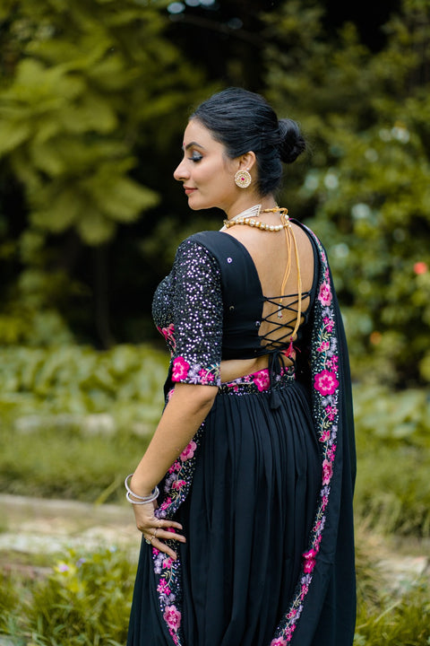 Elegant Black lehenga Choli for women in USA