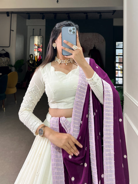 Cultural White lehenga Choli for women in USA