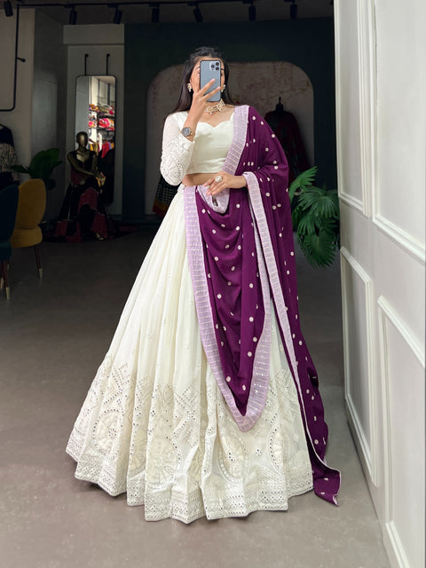 Cultural White lehenga Choli for women in USA