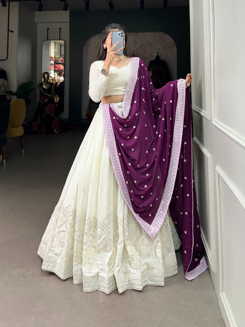 Cultural White lehenga Choli for women in USA