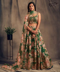 Trendy Green Organza Bollywood lehenga choli for women with Dupatta Indian Designer Ready to wear partywear Lehenga Choli Trendy Lehenga - ReadyToWearshop