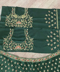 Impressive Dark Green lehenga Choli with Dupatta ,Indian Designer Ready to wear Lehenga Choli, Japan satin silk withheavy embroidery Lehenga - ReadyToWearshop