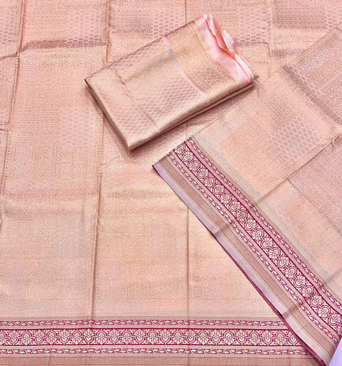 Pink Kanjivaram Indian saree with blouse in USA, Perfect for Indian wedding partywear sequins saree