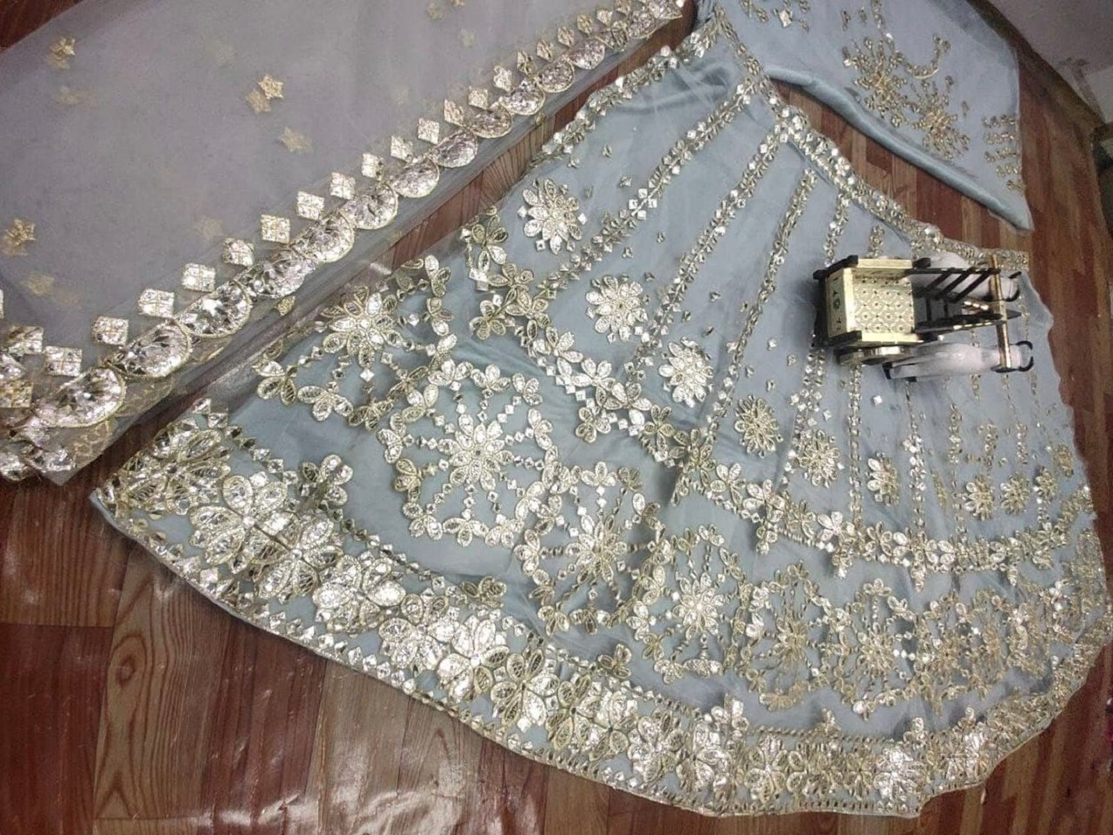 Beautiful Light Blue Gray lehenga Choli For Women,Indian Designer offers Ready to Partywear Lehenga choli, Soft Net with embroidery lehenga Choli