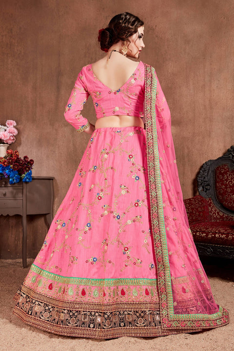 Cultural Pink lehenga choli dupatta For Women And Girls in USA