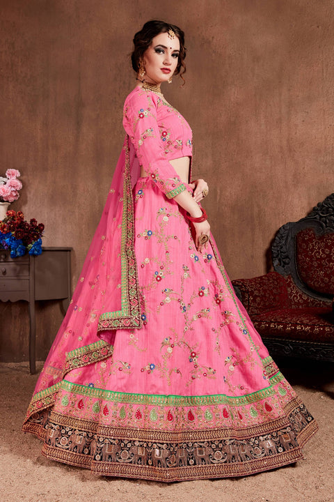 Cultural Pink lehenga choli dupatta For Women And Girls in USA