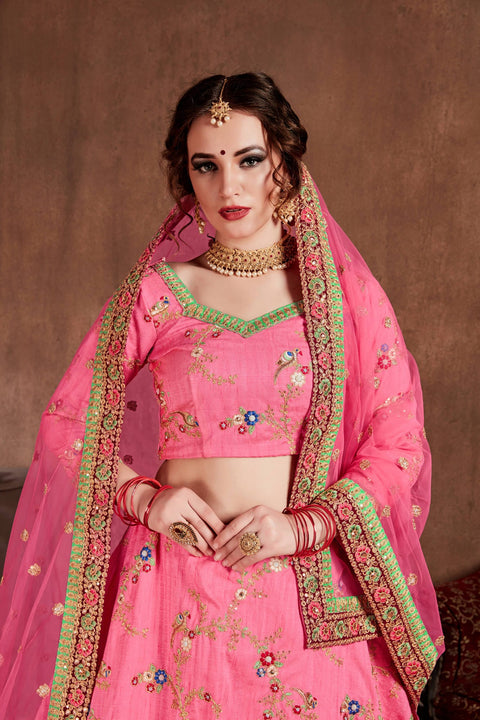 Cultural Pink lehenga choli dupatta For Women And Girls in USA