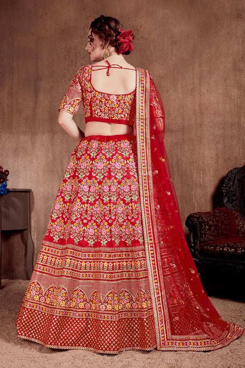 Festive Red lehenga choli dupatta For Women And Girls in USA