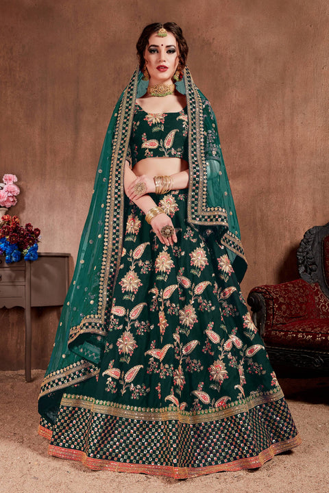 Stylish Green lehenga choli dupatta For Women And Girls in USA