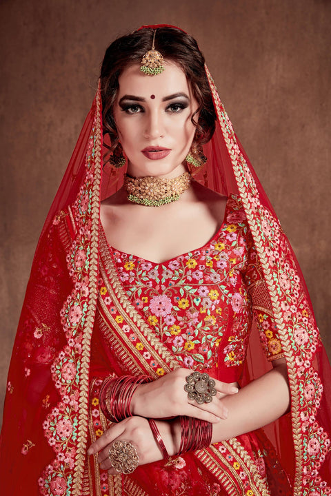 Festive Red lehenga choli dupatta For Women And Girls in USA